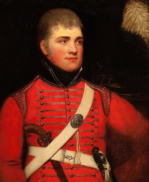 Digital Print - Portrait of a British Military Officer in Red Uniform by Sir William Beechey