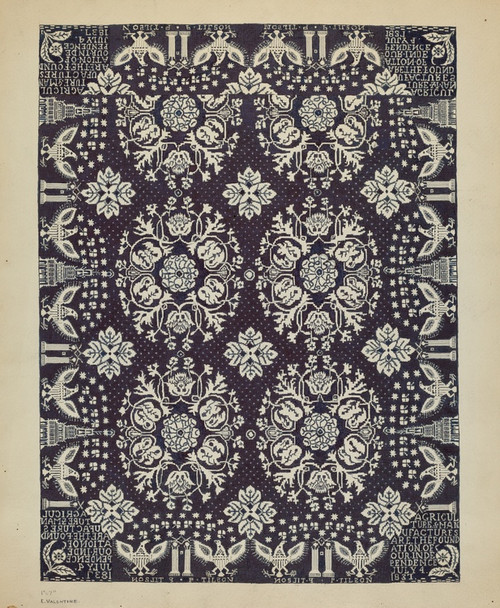 Digital Print - Woven Bedspread by Elizabeth Valentine