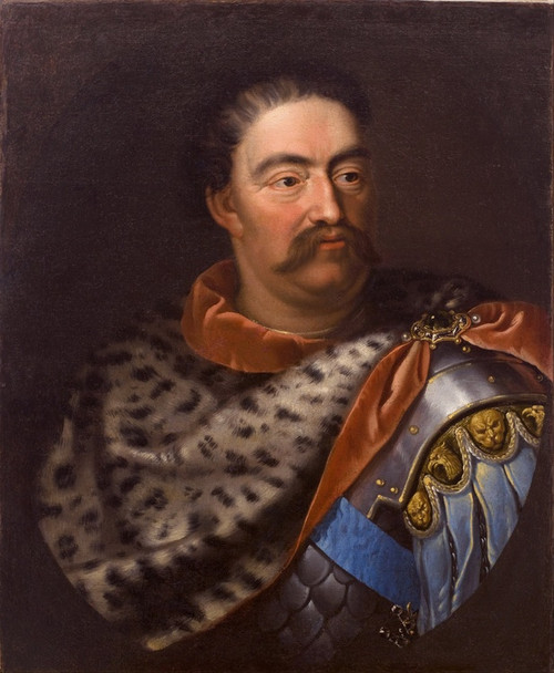 Digital Print - Portrait of John III Sobieski in a leopard skin by Jan Tricius