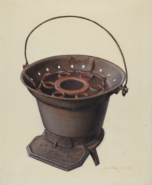 Digital Print - Charcoal Stove by John Price