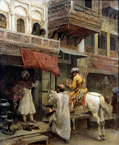 Digital Print - Street Scene in India by Edwin Lord Weeks