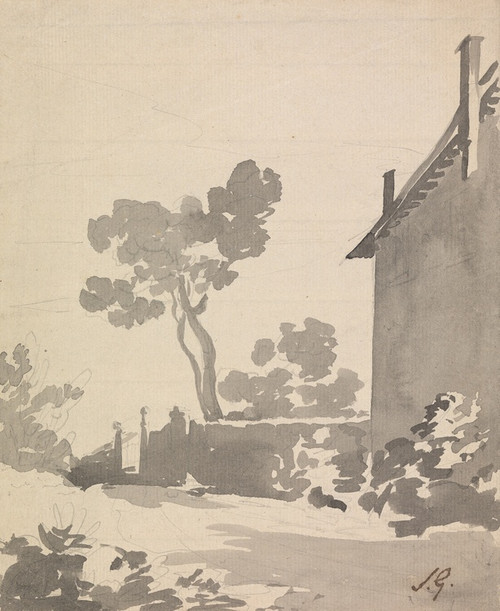 Digital Print - Garden View from the Side of a House by Sawrey Gilpin