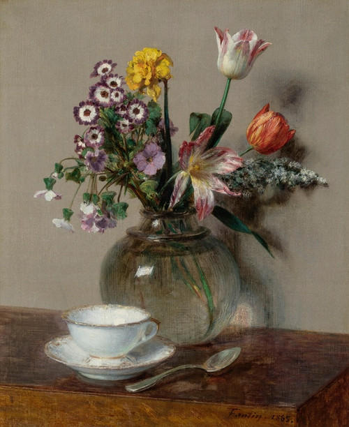 Digital Print - Nature morte  la tasse de caf by Henri Fantin-Latour