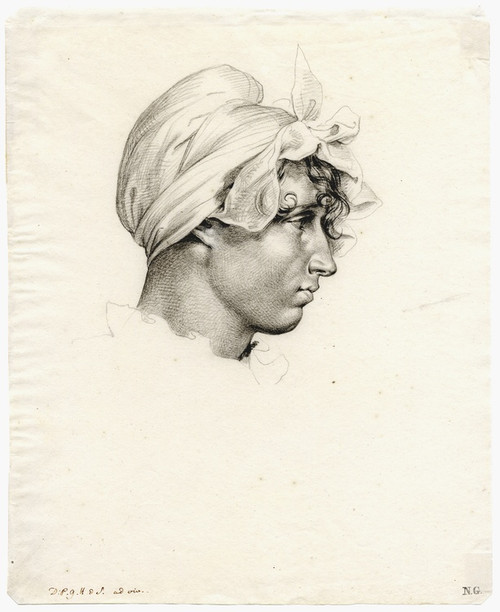 Digital Print - Portrait of Mietje Brinkman, seen in profile by David Humbert de Superville