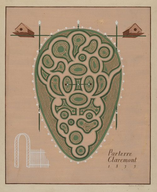 Digital Print - Parterre Claremont by Helen Miller