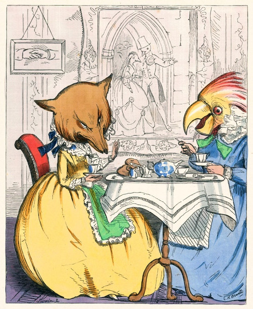 Digital Print - The Fox And The Grapes by Charles Henry Bennett