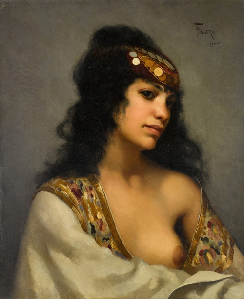 Digital Print - Odalisque by Luis Ricardo Falero