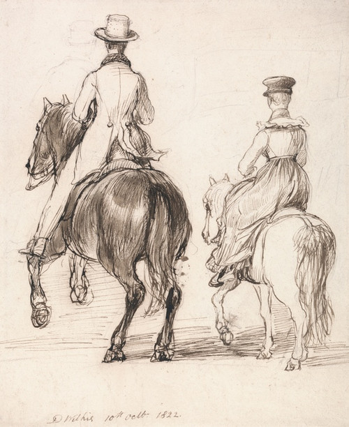 Digital Print - Two Riders Seen from Behind by Sir David Wilkie