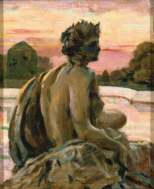Digital Print - One of the Figures at the Parterre d'Eau by James Carroll Beckwith
