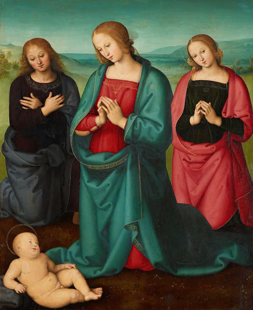 Digital Print - Virgin and Saints Adoring the Christ Child by Pietro Perugino