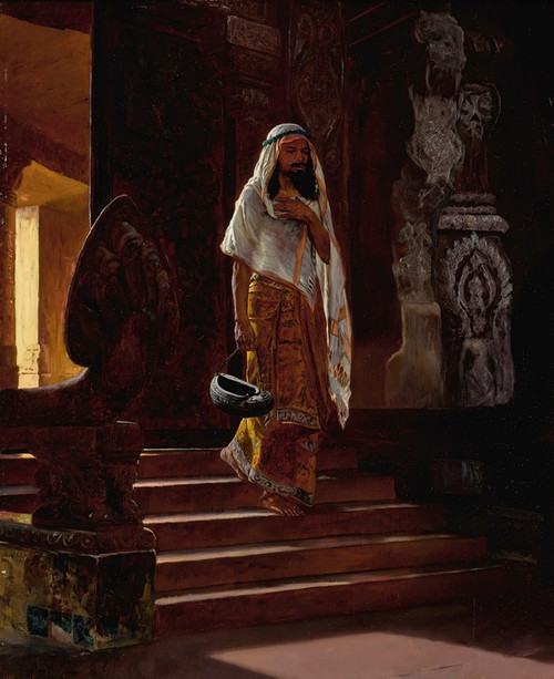 Digital Print - Entering The Temple by Rudolf Ernst