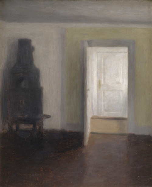 Digital Print - Interior. An Old Stove by Vilhelm Hammershi