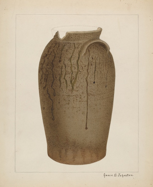 Digital Print - Stoneware Jar by Annie B. Johnston Digital Print - Stoneware Jar by Annie B. Johnston