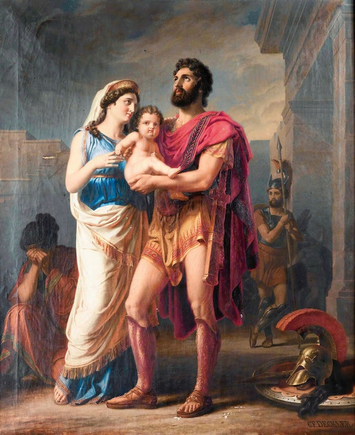 Digital Print - Thefarewell Of Hector To Andromaque And Astyanax by Carl Friedrich Deckler Digital Print - Thefarewell Of Hector To Andromaque And Astyanax by Carl Friedrich Deckler