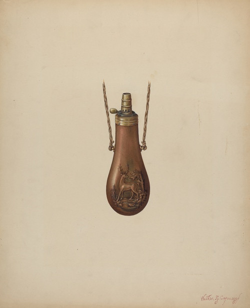 Digital Print - Powder Flask by Walter G. Capuozzo
