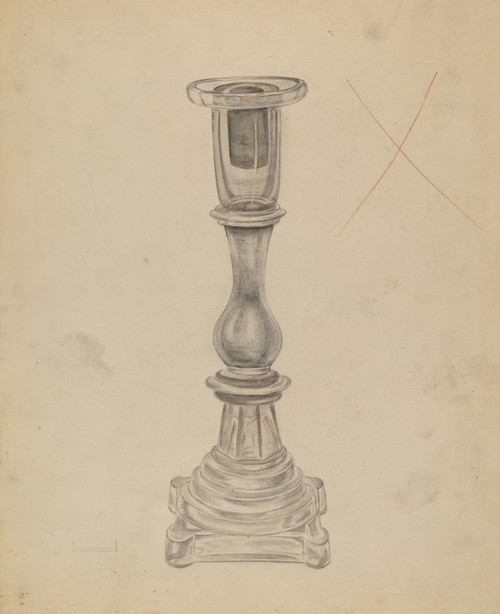 Digital Print - Candlestick by Gertrude Lemberg