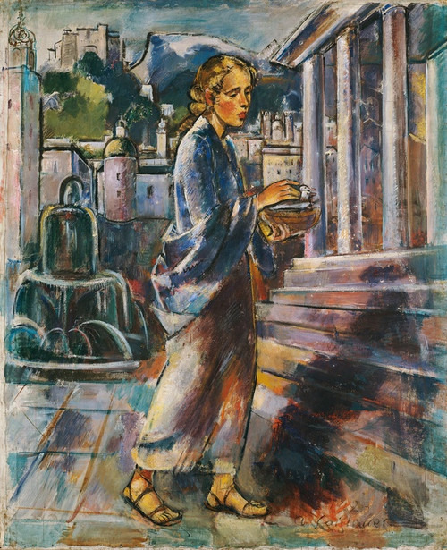 Digital Print - Tempelgang Mariens by Anton Faistauer