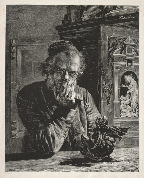 Digital Print - The Antiquary - Self-Portrait by Adolph von Menzel