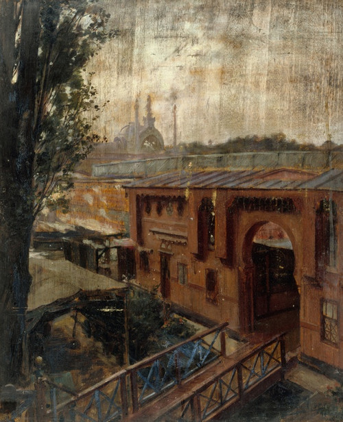 Digital Print - Les bains Deligny, au quai d'Orsay by Victor Marec