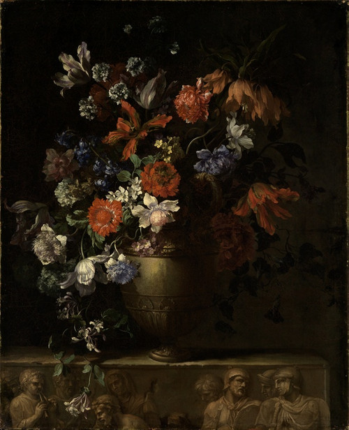 Digital Print - Blumenstillleben in Vase. by Jean-Baptiste Monnoyer