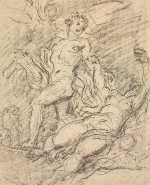 Digital Print - Orpheus and Eurydice (recto) by Jean-Honor Fragonard