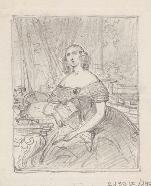 Digital Print - Portrait of a Woman by Nicaise De Keyser