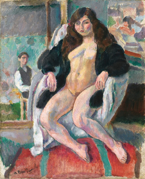 Digital Print - Le Peintre Et Son Modle by Jules Pascin
