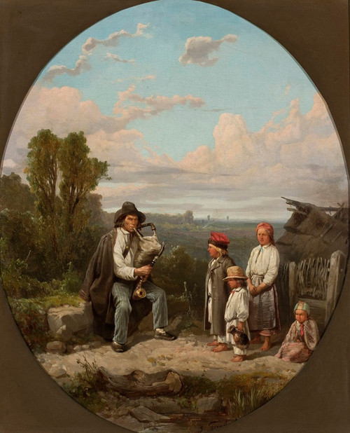 Digital Print - Bagpipe player by Jzef Szermentowski