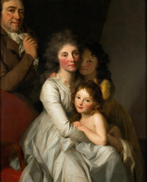 Digital Print - Portrait Of The Artist And His Family by Johann Friedrich August Tischbein