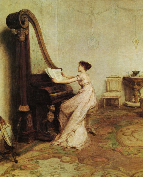 Digital Print - Music When Soft Voices Die, Vibrates In The Memory by William Quiller Orchardson