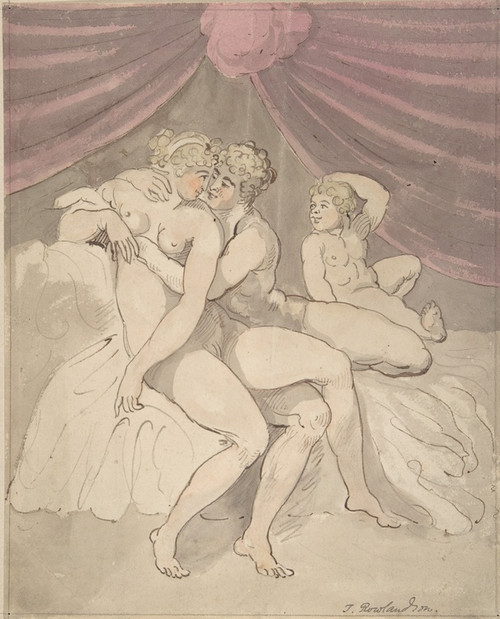 Digital Print - Nude Couple Embracing by Thomas Rowlandson