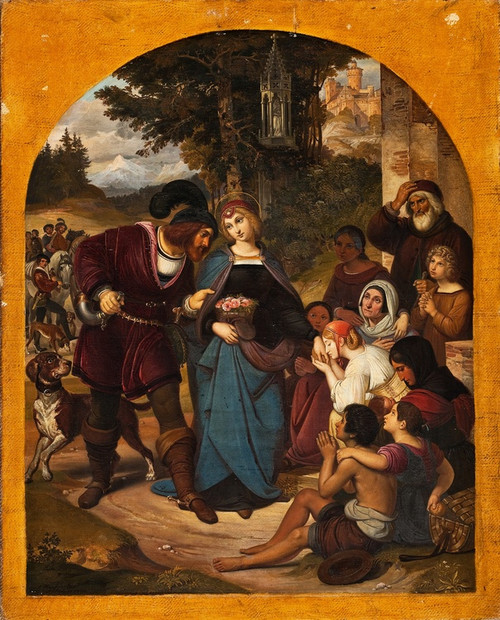 Digital Print - The Miracle Of St Elizabeth by August Hopfgarten