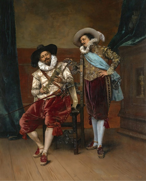 Digital Print - Les Cavaliers by Adolphe-Alexandre Lesrel