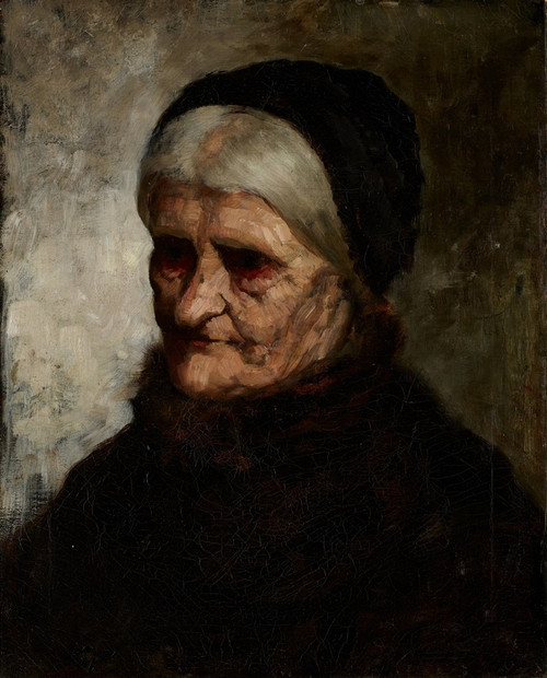 Digital Print - Head of an Old Woman by Robert Koehler