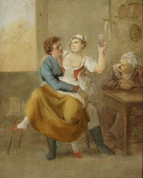 Digital Print - Scene in a tavern by Aleksander Orowski