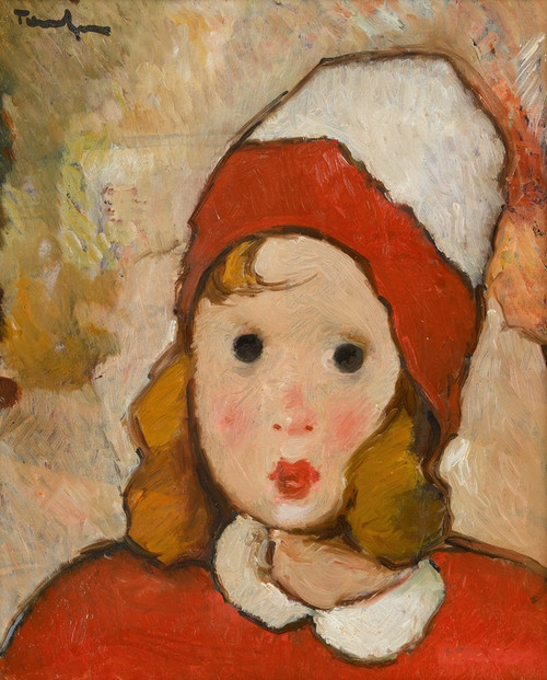Digital Print - A portrait of a young girl (Cap de copil) by Nicolae Tonitza