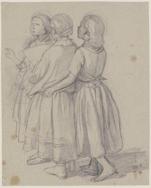 Digital Print - Group of three girls by Jakob Becker Digital Print - Group of three girls by Jakob Becker