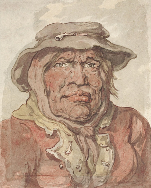 Digital Print - A Soldier's Widow by Thomas Rowlandson