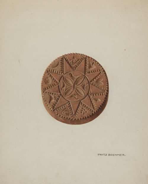 Digital Print - Zoar Buttermold by Fritz Boehmer