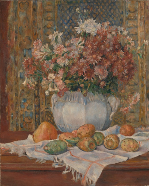 Digital Print - Still Life with Flowers and Prickly Pears by Pierre-Auguste Renoir