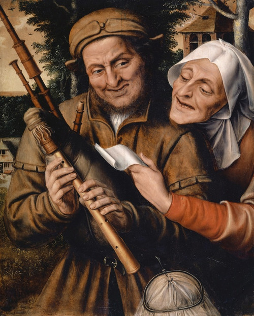 Digital Print - Couple Making Music by Jan Massys