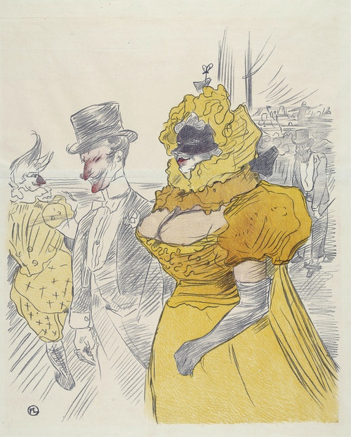 Digital Print - Affiche Au Bal des EtudiantS by Henri de Toulouse-Lautrec