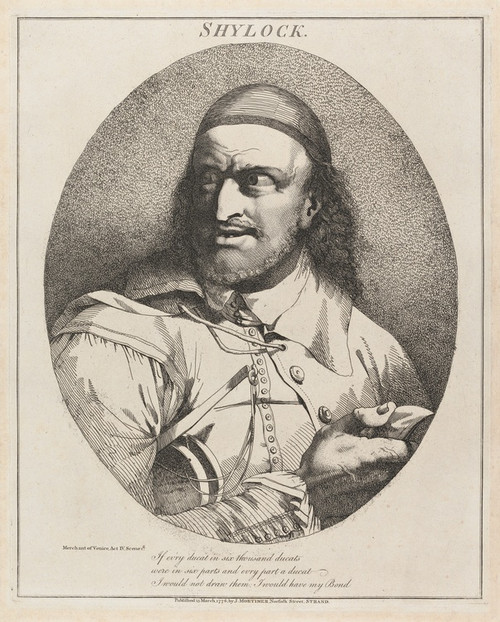 Digital Print - Shylock, from The Merchant of Venice, Act IV, Scene 1 by John Hamilton Mortimer