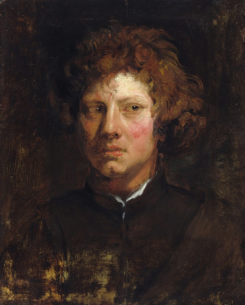 Digital Print - Head of a Young Man by Anthony van Dyck