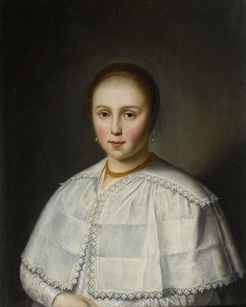 Digital Print - Portrait Of A Lady by Dirck Dircksz. van Santvoort