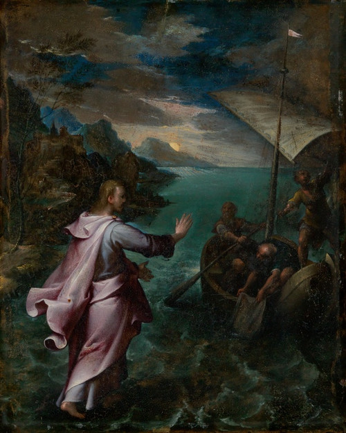 Digital Print - Christus wandelt auf dem Meere by Denis Calvart