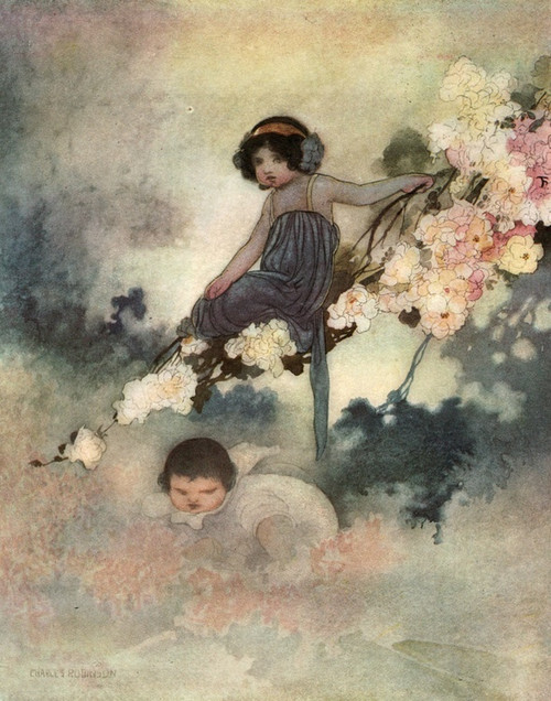 Digital Print - In Every Tree He Could See There Was A Little Child by Charles Robinson