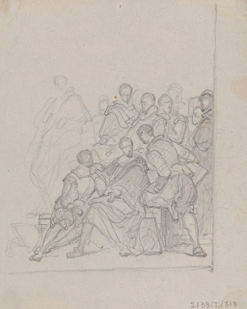 Digital Print - The Group of Artists by Nicaise De Keyser