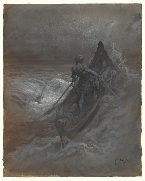 Digital Print - After the Shipwreck - Design for an Illustration of Coleridge's The Rime of the Ancient Mariner by Gustave Dor
