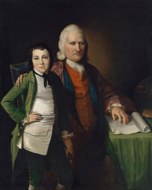 Digital Print - Cadwallader Colden and His Grandson Warren De Lancey by Matthew Pratt